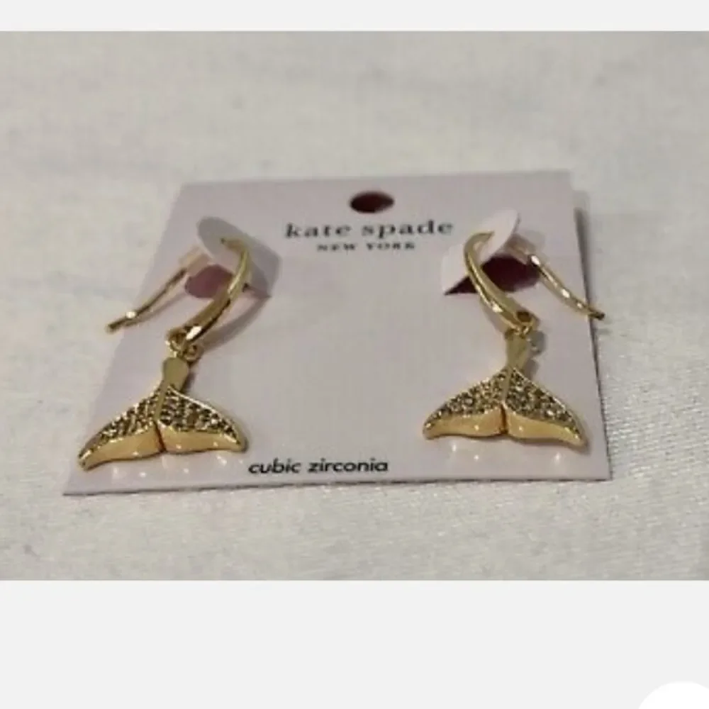 Kate Spade Whale Tale dangle earrings